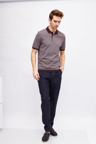CC Collection by CORNELIANI Брюки Slim Fit льняные на кулиске