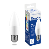 Лампа светодиодная LED 7вт Е27 белый матовая свеча LB-97 25759 FERON — фото 2