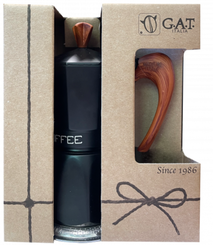 Кофеварка гейзерная G.A.T. FASHION WOOD 103906W black 300ml индукция, алюминий