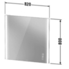 Duravit XViu XV70420B2B2 Зеркало с подсветкой 800x820x40мм, цвет: матовый черный