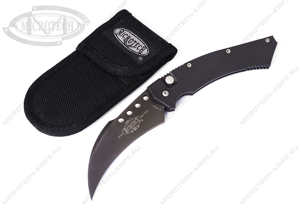 Нож Microtech Hawk Auto Black Plain
