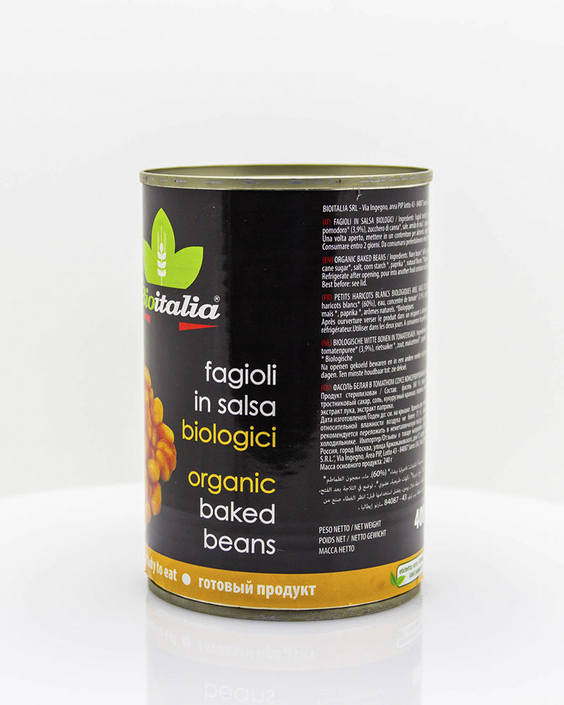 Фасоль Bioitalia в Томатном Соусе Консервированная 400 г
