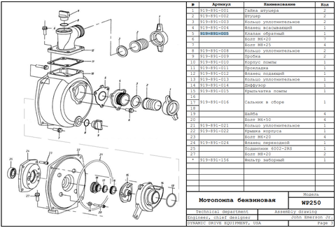 Клапан обратный DDE WP250/PN25-II (919-891-005)