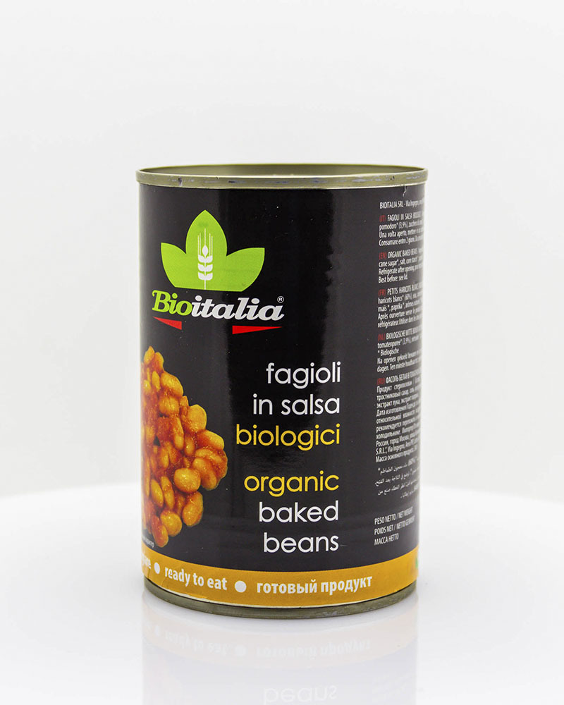 Фасоль Bioitalia в Томатном Соусе Консервированная 400 г