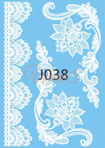 Флеш тату / Flash Tattoo белые №JO38 купить за 200&nbsp;руб