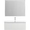 BelBagno UNO-1000-1C-SO-BO База под раковину подвесная с фрезерованными ручками по всей длине фасада с одним выкатн. ящ., Bianco Opaco, 1000x455x350