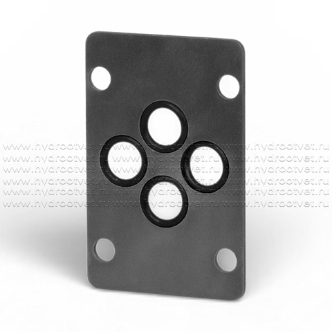 Фото O-ring plate for Z2FS6 NBR - Пластина-проставка с уплотнительными кольцами под ISO 4401-03 (СЕТОР03), материал NBR
