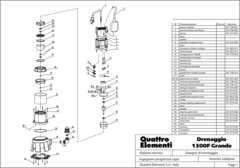 Дренажный насос QUATTRO ELEMENTI Drenaggio 1300 F Grande (1300 Вт, 25000 л/час, грязевой, 11 м) (241-819)
