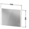 Duravit XViu XV70430B1B1 Зеркало с подсветкой 1020x800x40мм, сенсорное управление, цвет: champagne matt