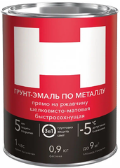 ГРУНТ- ЭМАЛЬ ПО РЖАВЧИНЕ 3 В 1 "HAMMERTON" ЗЕЛЕНАЯ 0,9 КГ 205552