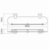 WasserKRAFT Donau K-9444 Полка косметическая, цвет: хром
