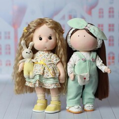 Волосы для кукол, трессы прямые, 15 см*1 метр, цвет шоколадный, набор 2шт.
