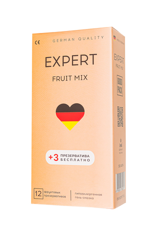 Презервативы EXPERT Fruit Mix, фруктовые ароматизированные, 15 шт