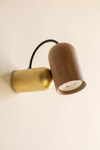 Фото: Настенный светильник Nomon ONFA WALL Gold/Walnut - основной вид
