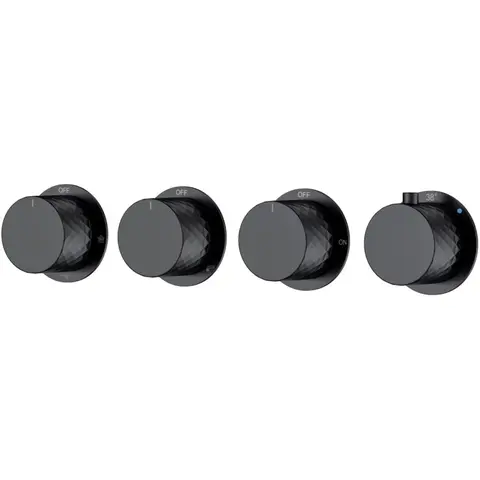 Boheme 124-T-5-B.1 Смеситель встроенный с термостатом STICK DIAMOND MATT BLACK 5-проходной
