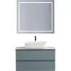 BelBagno KRAFT-800-2C-SO-AO База под раковину подвесная с фрезерованными ручками по всей длине фасада с двумя выкатн. ящ., Голубой Мат., 800x455x500