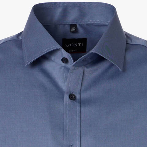 Сорочка мужская Venti Body Fit 001430-100 серо-голубая из твила