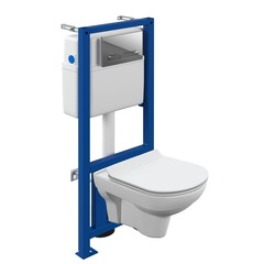 Комплект CITY CO DPL EO slim инсталляция LINK PRO кнопка ESTETICA пластик хром глянцевый