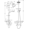Hansgrohe Croma 27154000 Душевая система внешнего монтажа со смесителем 109,3 см с верхней лейкой 16х16 см