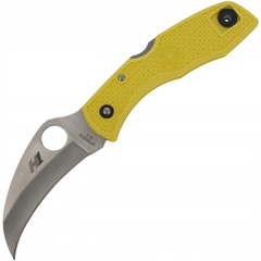 Фото Нож складной Tasman Salt™ Spyderco 106PYL, сталь H1 Satin Plain, рукоять термопластик FRN, жёлтый