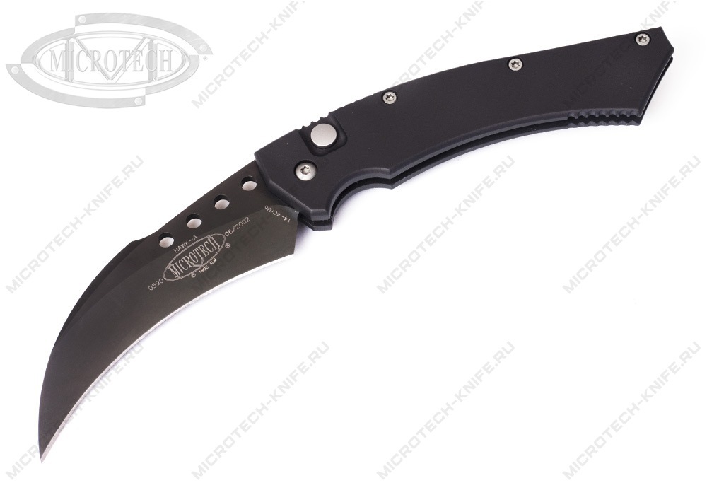 Нож Microtech Hawk Auto Black Plain