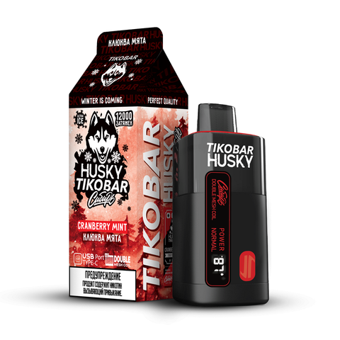 TIKOBAR HUSKY 12000 Cranberry Mint - Клюква Мята