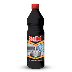 СРЕДСТВО ДЛЯ ПРОЧИСТКИ ТРУБ "АНТИЗАСОР" 1 Л (1/12) "SANITOL"---
