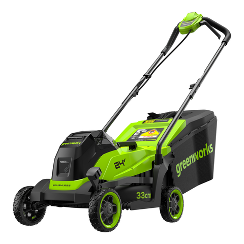 Газонокосилка аккумуляторная Greenworks GD24LM331, 24V, 33 см, бесщеточная, без АКБ и ЗУ (2520607).