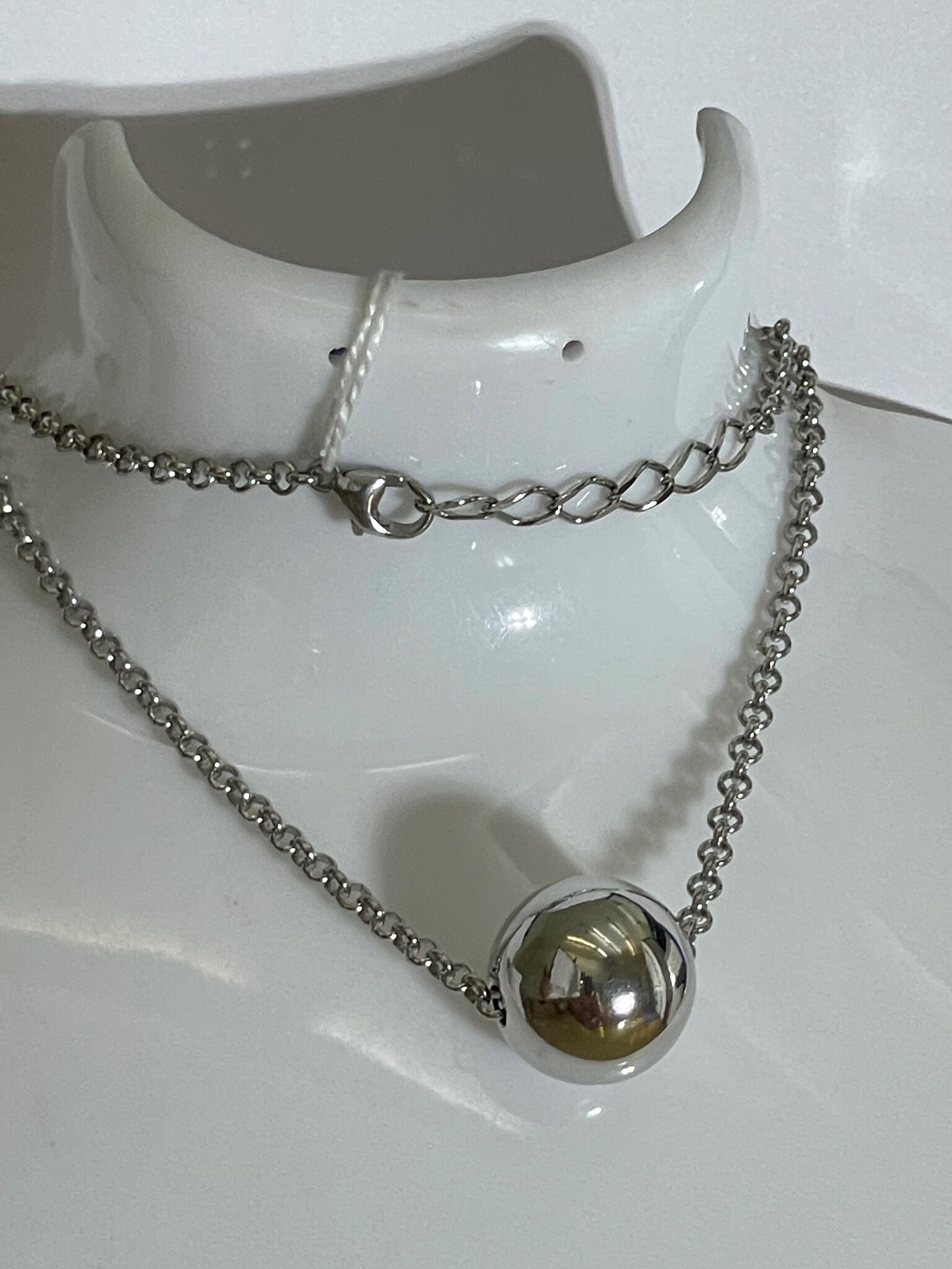 Шар 2,0 (колье из серебра)