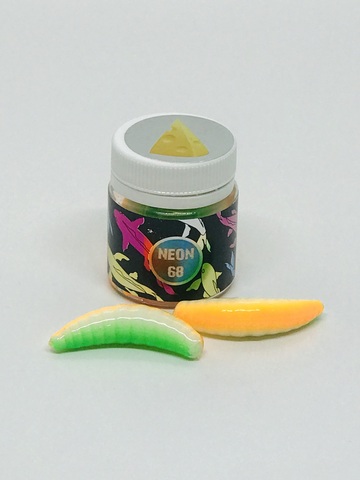 NEON 68 Maggot 46мм (6 шт ) СЫР цвет ОРАНЖЕВЫЙ/БЕЛЫЙ/ЗЕЛЕНЫЙ продажа от 2 шт.