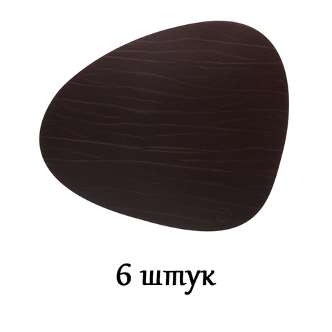 Комплект из 6 подстановочных салфеток 37x44 см LindDNA Buffalo brown 98891