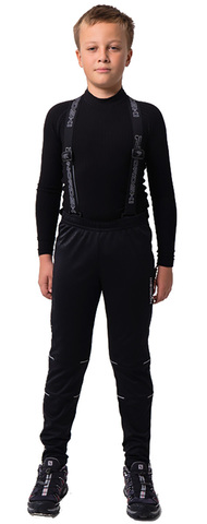 Детские лыжные разминочные брюки NordSki Premium Black