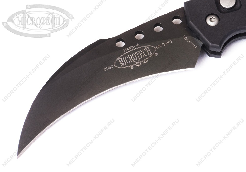Нож Microtech Hawk Auto Black Plain