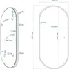 Art&Max Bari AM-BAR-700-1500-DS-F-WHITE Зеркало с подсветкой, цвет: белый