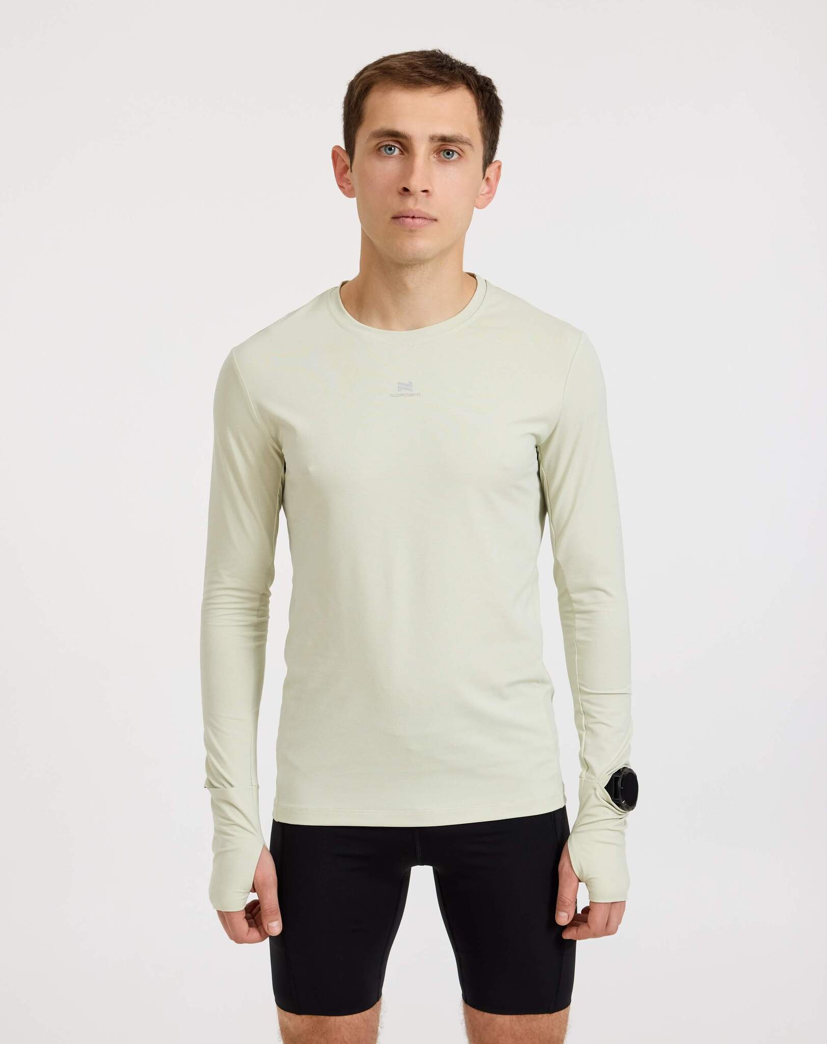 Мужской спортивный лонгслив Nordski RunTech smoky green