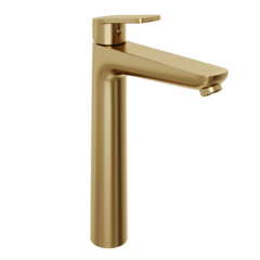 Смеситель для раковины Abelsberg Lineara UNF23509BG высокий, королевское золото