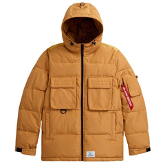 Куртка Alpha Industries Hooded Puffer Bronzed Brown (Коричневый)