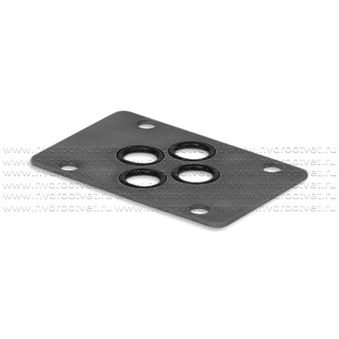 Фото O-ring plate for Z2FS6 NBR - Пластина-проставка с уплотнительными кольцами под ISO 4401-03 (СЕТОР03), материал NBR