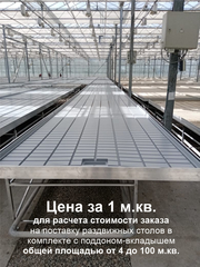 Расчет стоимости стола в зависимости от площади заказа