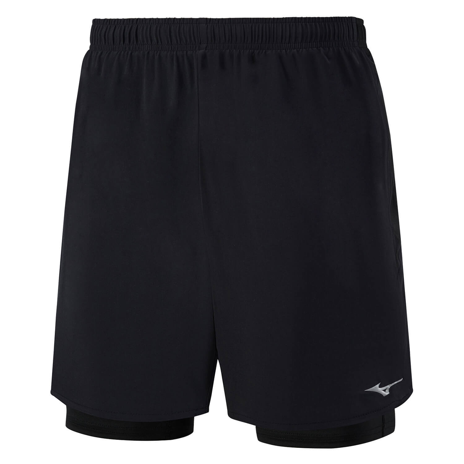 Mizuno Alpha 7.5 2 In 1 Short шорты для бега мужские черные