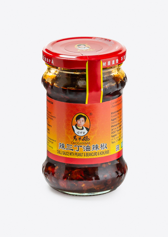 Острый соус с кольраби и арахисом., т.м. Lao Gan Ma, 210 г, ст/б