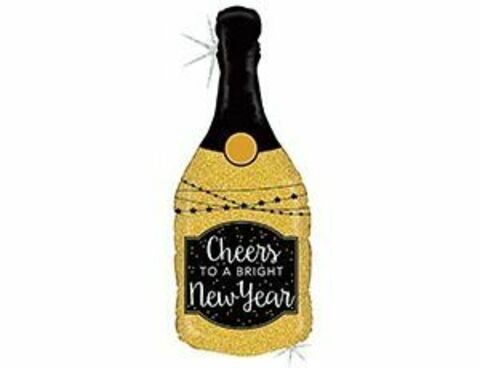 Шар Б Фигура, Бутылка шампанского, Cheers New Year, 36
