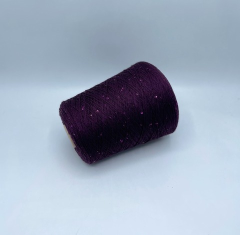 Fil-lab (пр.Италия),art.Paillettes,350м/100гр, 100% Меринос+пайетка(розовая) цвет-Слива. арт-33355
