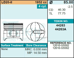 Поршень двигателя TEIKIN 44263 STD (4шт/упак)