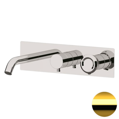 Remer Element ET54D3DO Встраиваемый смеситель для ванны душа, на 2 выхода, цвет: золото