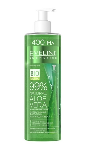 EVELINE 99% NATURAL Универсальный алоэ-гель для лица и тела 3в1 400мл