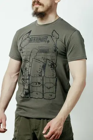Футболка мужская Milgear, Я в порядке, олива