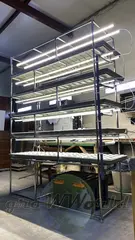 Многоярусный гидропонный стеллаж 5 ярусов B2500хД2100хШ600мм до 500 растений