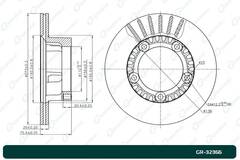 Диск тормозной вентилируемый G-brake  GR-32366