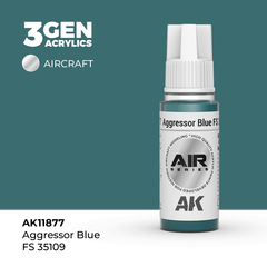 Акриловая краска AK Interactive Aggressor Blue FS 35109 3GEN AIR, 18мл
